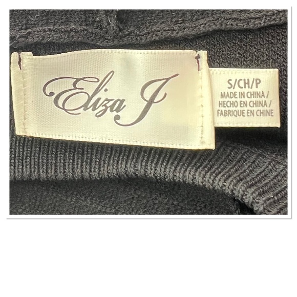 Eliza J Off The Shoulder Fitted Scalloped Hem Dress Sz S Black - Picture 7 of 8